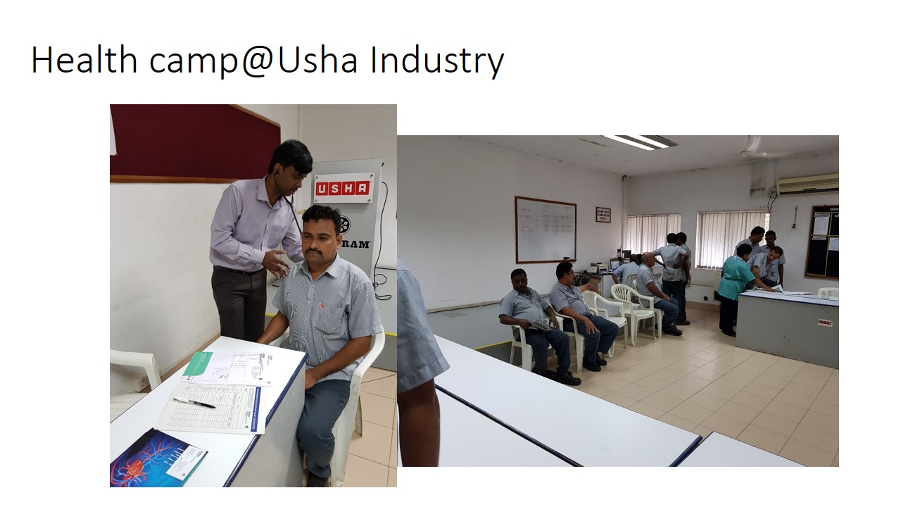 Health camp@Usha Industry